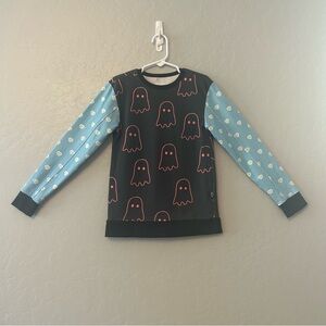 Rags ghost black and blue sweatshirt long sleeve top size 5/6